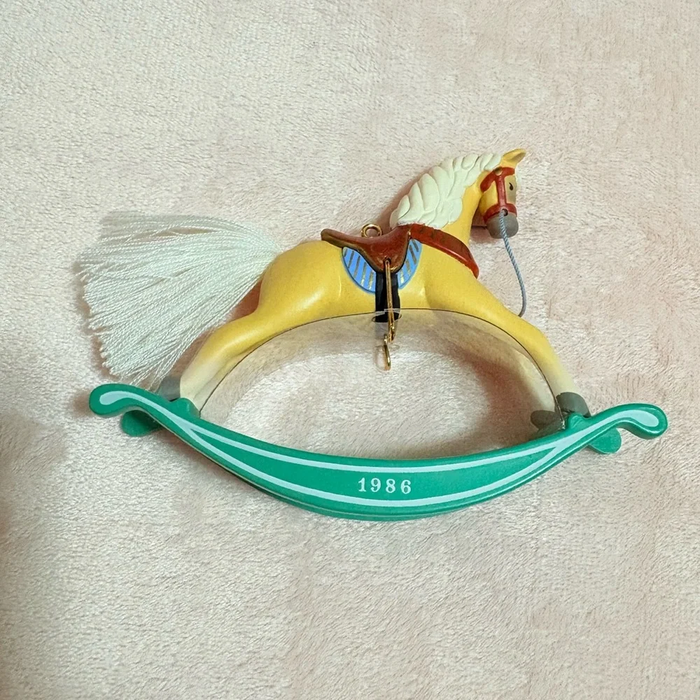 Rocking Horse Hallmark Christmas Ornament 1984 Vintage Keepsake QX435-4‎
